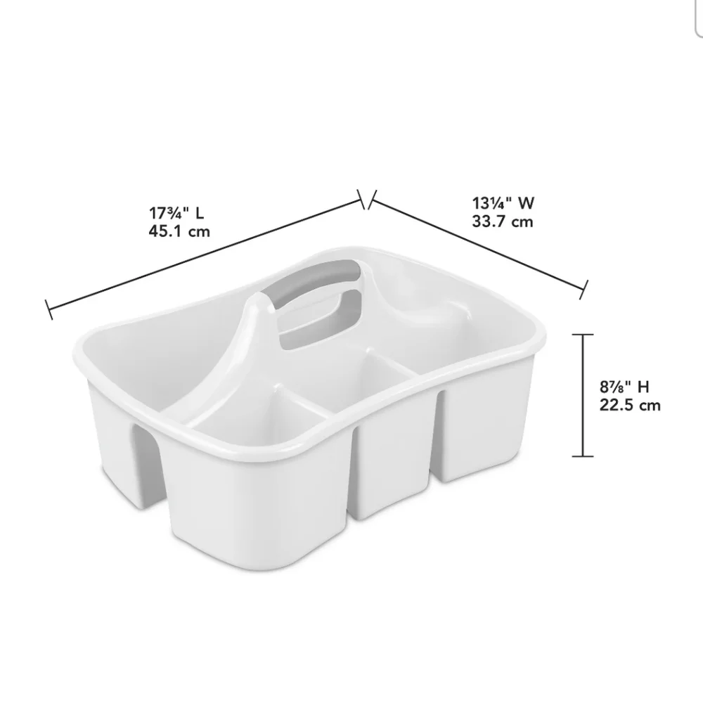 Plastic Portable Caddy Divided